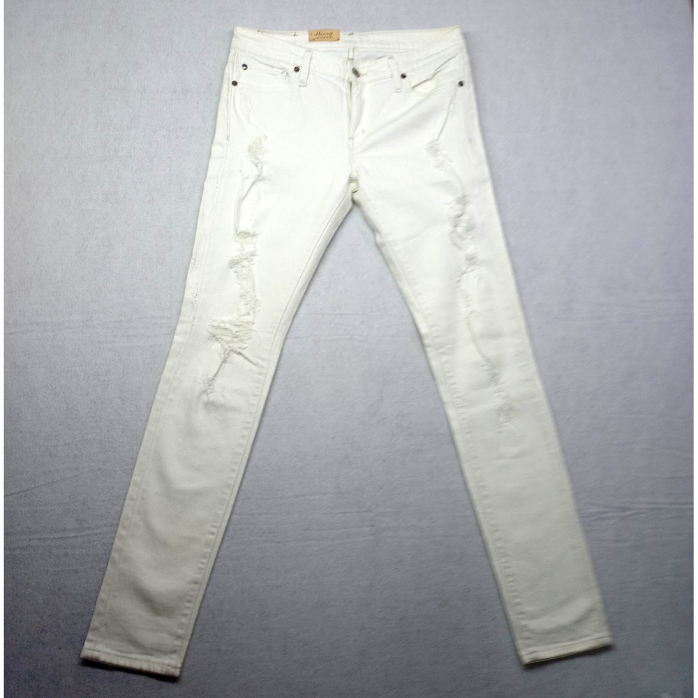NWT Ralph Lauren Denim & Supply Skinny Jeans White Distressed‎ Stretch 29x32